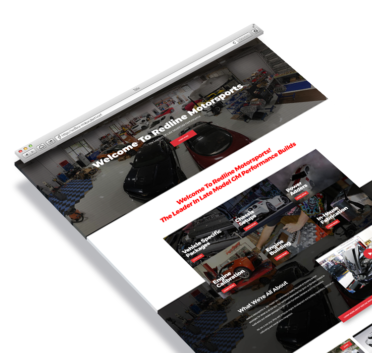 redline motorsports website screen shot